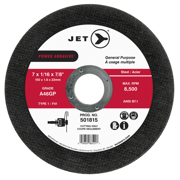 7 x 1/16 x 7/8 A46GP POWER ABRASIVE T1 Cut-Off Wheel