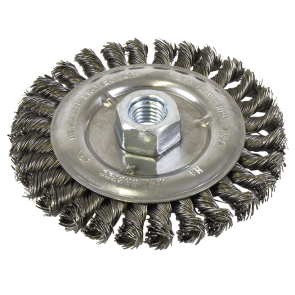 5 x 1/2 x 5/8-11NC Standard Face Knot Wire Wheel Threaded
