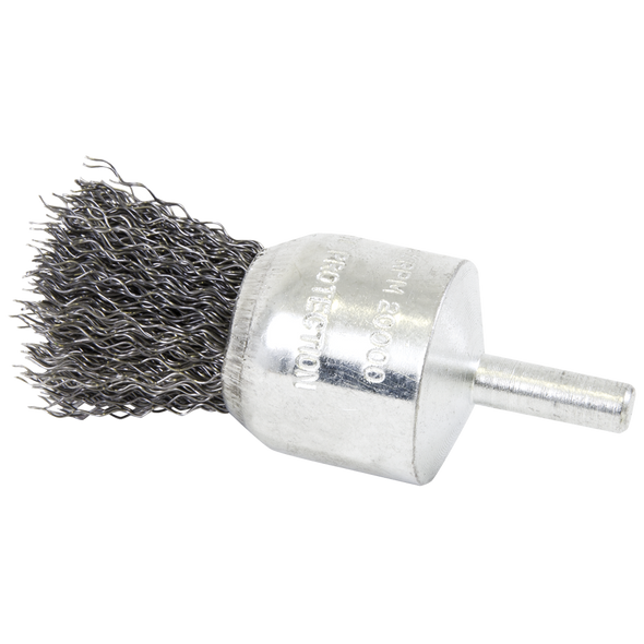 1 x 1/4" Shaft Mounted Crimped End Brush