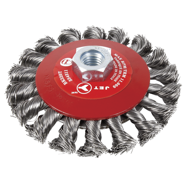 5 x 5/8-11NC Knot Twisted Conical (Bevel) Brush - High Performance