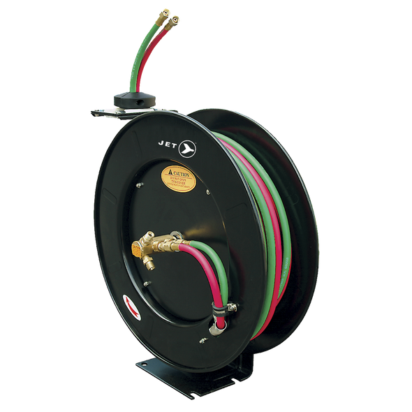 1/4" x 50' Retractable Oxy-Acetylene Hose Reel - Heavy Duty