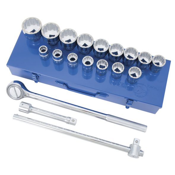 21 PC 3/4" DR S.A.E. Socket Wrench Set - 12 Point