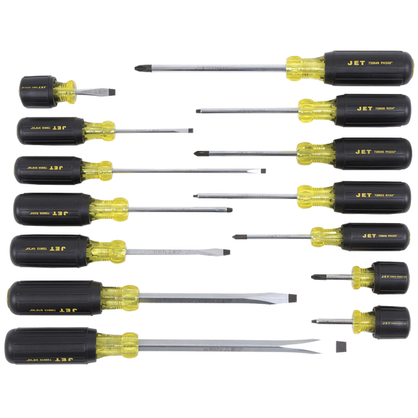 14 PC Cushion Grip Screwdriver Set