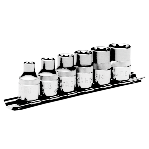 6 PC 3/8" DR External TORX Socket Set
