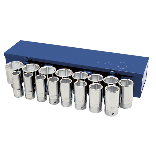 17 PC 3/4" DR Deep S.A.E. Socket Set - 6 Point