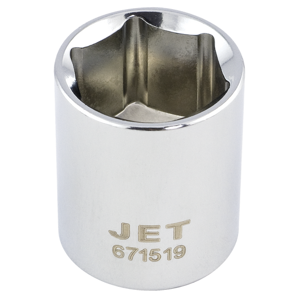 3/8" DR x 19mm Regular Chrome Socket - 6 Point