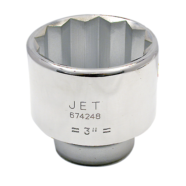 1" DR x 3" Regular Chrome Socket - 12 Point 674248 CTEC Supply