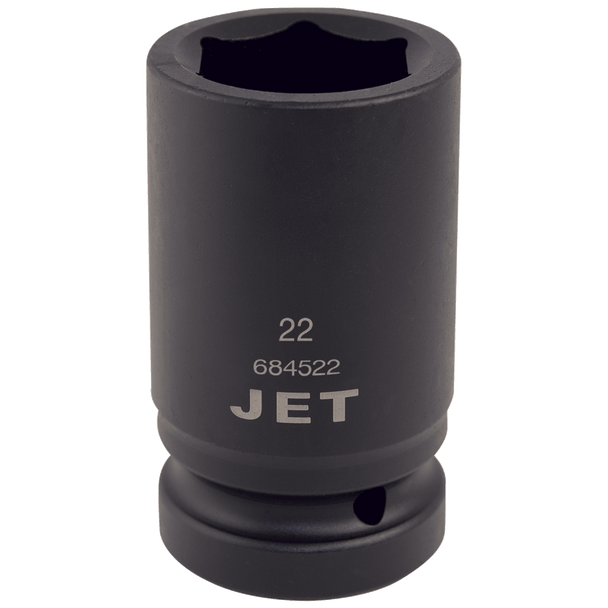 1" DR x 22 mm Regular Impact Socket - 6 Point