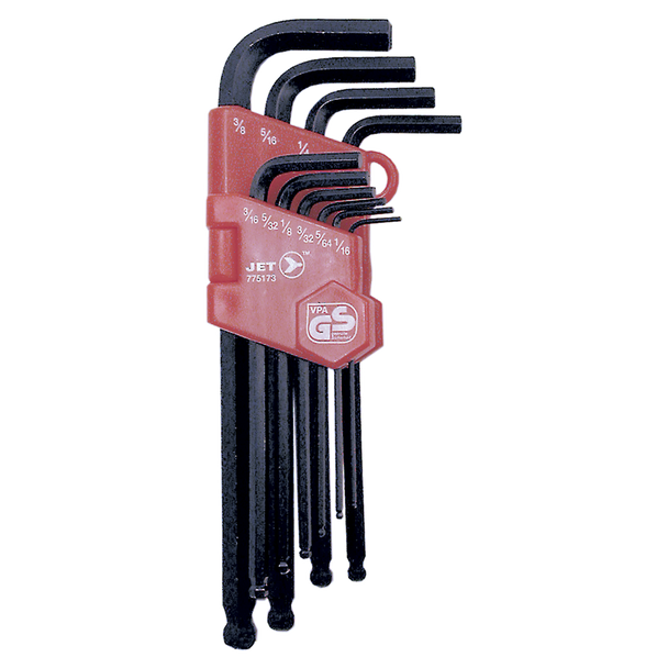 10 PC S.A.E. Ball Nose Hex Key Set