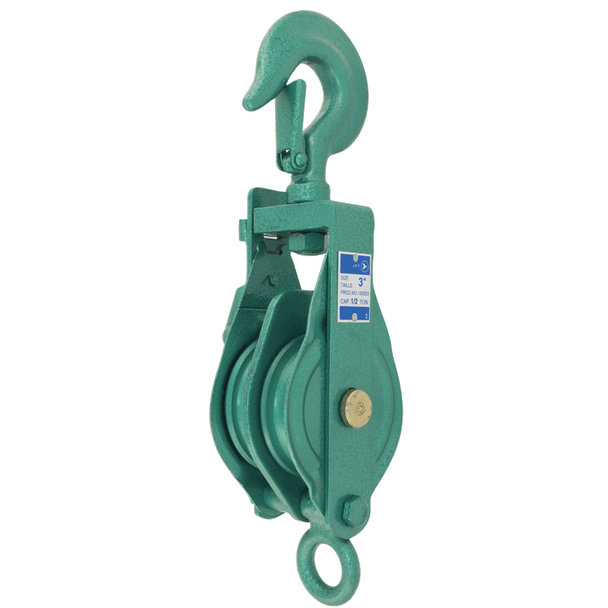 4" Double Sheave Painted Snatch Block