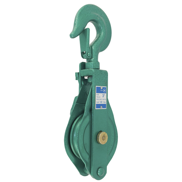 8" Single Sheave Painted Snatch Block