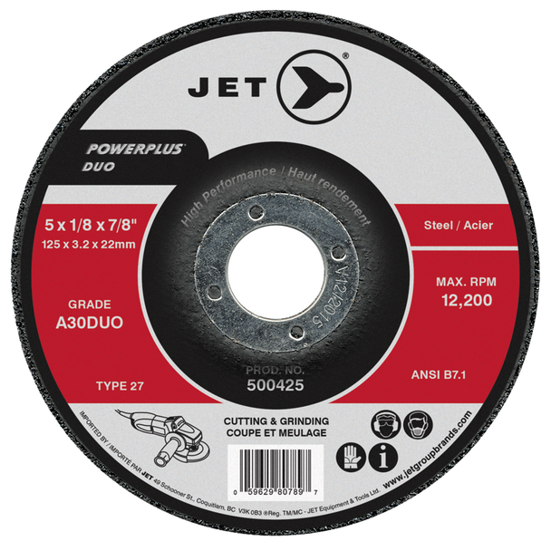 6 x 1/8 x 7/8 A30DUO POWERPLUS DUO T27 Cutting/Grinding Wheel