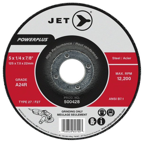 9 x 1/4 x 7/8 A24R POWERPLUS T27 Grinding Wheel