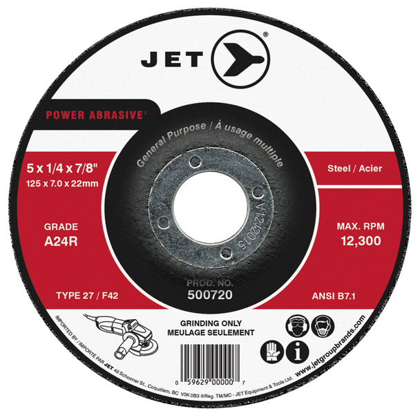 4-1/2 x 1/4 x 7/8 A24R POWER ABRASIVE T27 Grinding Wheel