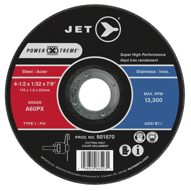 4-1/2 x 1/16 x 7/8 A46PX POWER-XTREME T1 Cut-Off Wheel