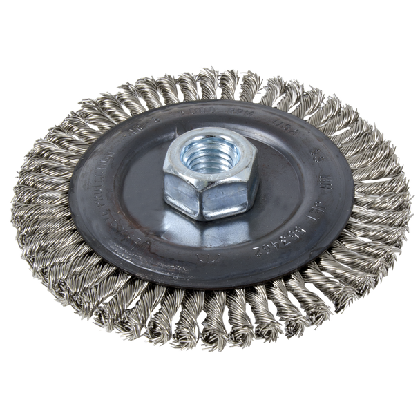 6 x 1/4 x 5/8-11 NC Stainless Steel Stringer Bead Brush