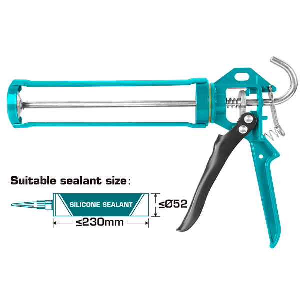 9" Industrial Caulking Gun with Rotary Function