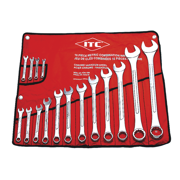 Combination Wrench Set - Metric - 16PC
