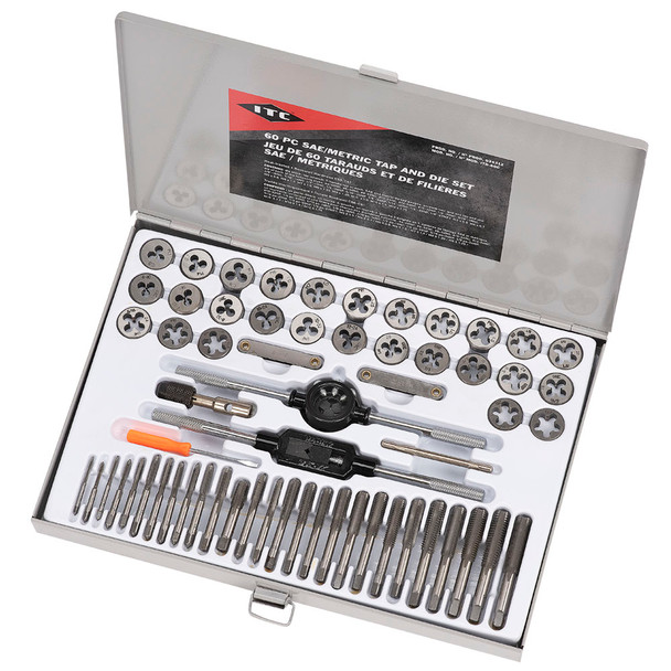 60-Piece SAE/Metric Alloy Tap and Die Set