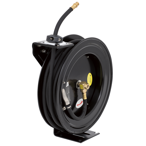 Air Hose Reel - Retractable - 3/8" X 50' - Metal