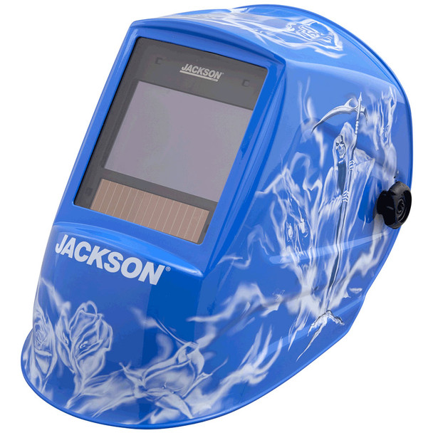 Premium Graphic Welding Helmet - ADF Fixed Shade 10 - Reapers n Roses