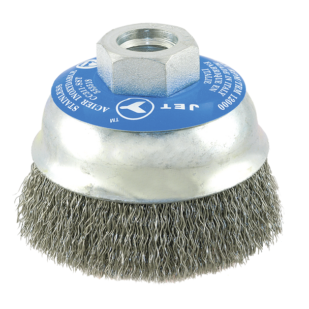 3 x 5/8-11NC Stainless Steel Crimped Wire Cup Brush