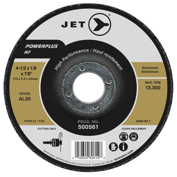 4-1/2 x 1/8 x 7/8 AL30 POWERPLUS NF T27 Cutting Wheel