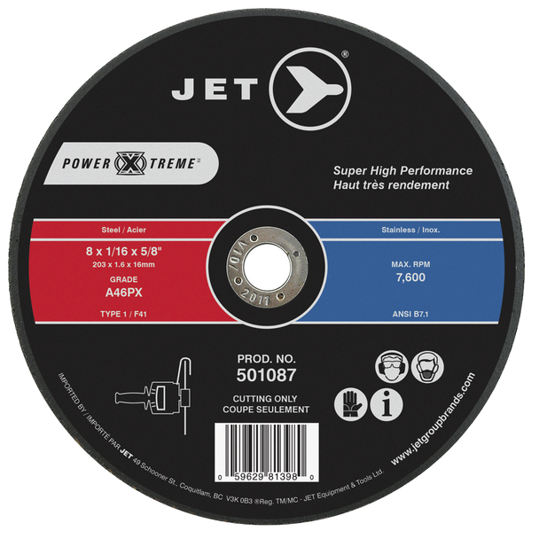 8 x 1/16 x 5/8 A46PX POWER-XTREME T1 Cut-Off Wheel