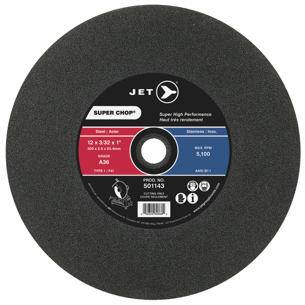 12 x 3/32 x 1 A36 SUPER CHOP T1 Cut-Off Wheel