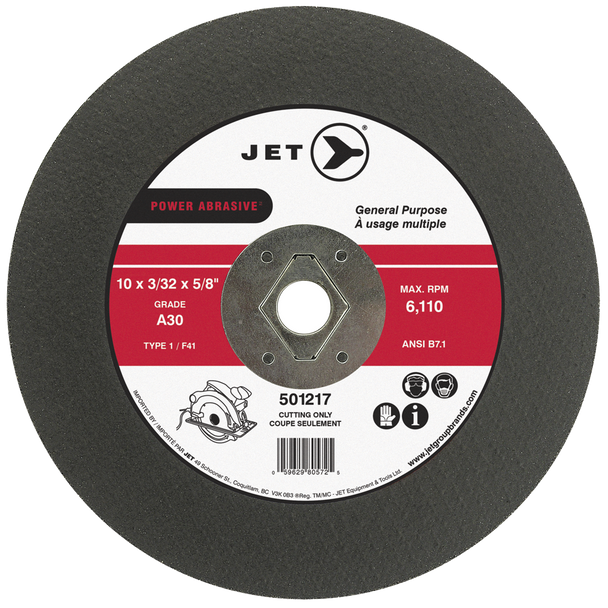 10 x 3/32 x 5/8 A30 POWER ABRASIVE T1 Cut-Off Wheel