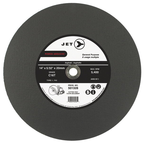 14 x 5/32 x 20mm C16T POWER ABRASIVE T1 Cut-Off Wheel