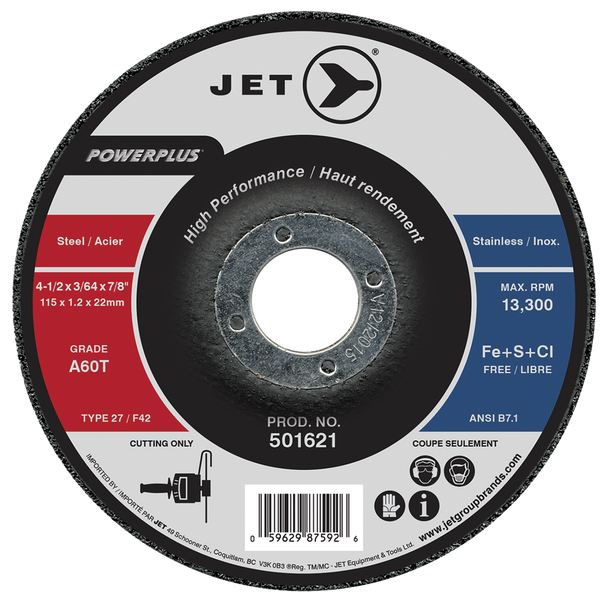 4-1/2 x 3/64 x 7/8" A60T POWERPLUS T27 Cut-Off Wheel