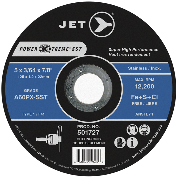 5 x 3/64 x 7/8 A60PX-SSt POWER-XTREME SST T1 Cut-Off Wheel