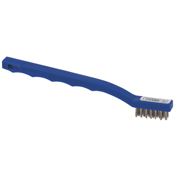 3 Row Mini Stainless Steel Hand Wire Scratch Brush with Plastic Handle 551167 CTEC Supply