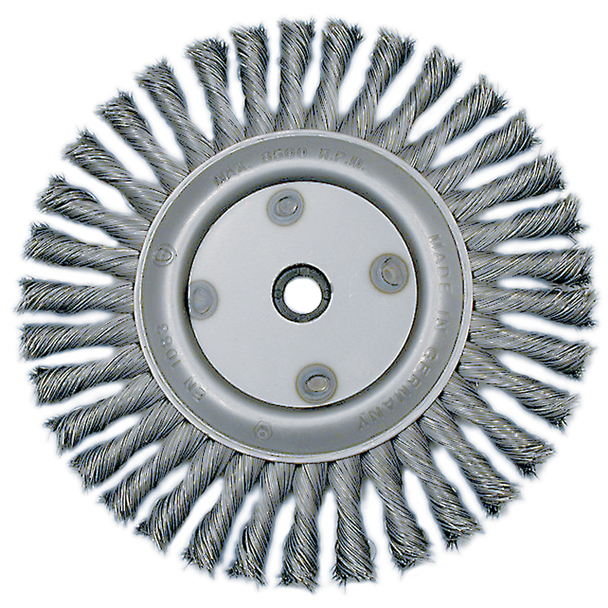 6 x (5/8-1/2) Knot Twisted Wire Wheel - Unthreaded