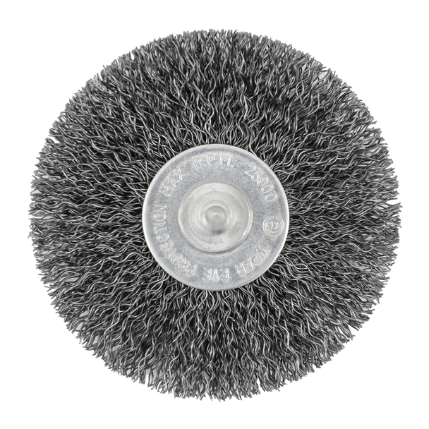 3 x 1/4" Shaft Mounted Crimped Radial Brush