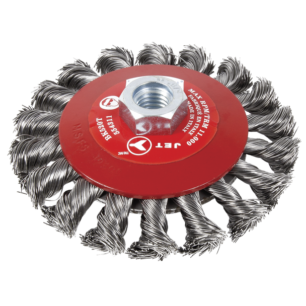 5 x 5/8-11NC Knot Twisted Conical (Bevel) Brush - High Performance