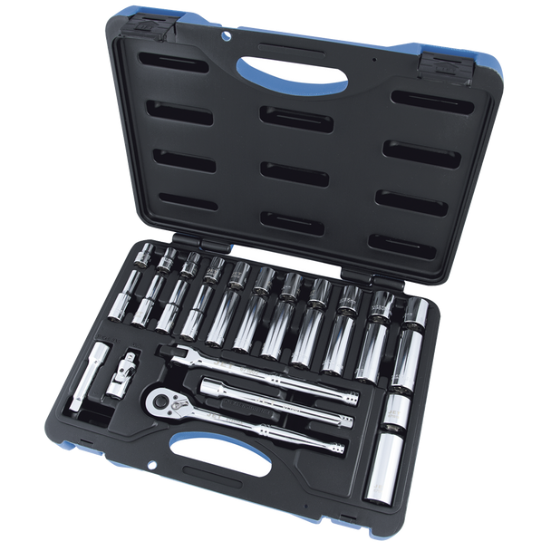 30 PC 3/8" DR Metric Socket Wrench Set - 6 Point