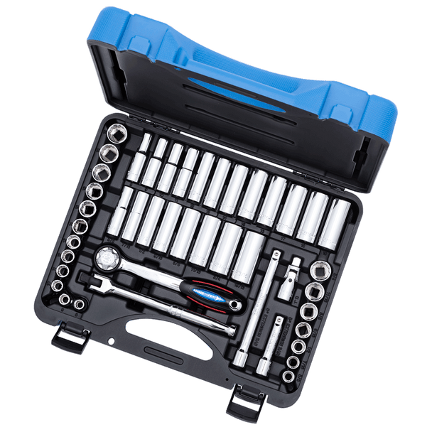 45 PC 3/8" DR S.A.E./Metric Socket Wrench Set - 12 Point