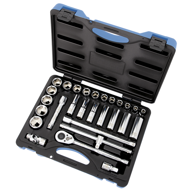 29 PC 1/2" DR S.A.E. Socket Wrench Set - 6 Point