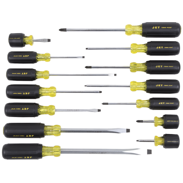 14 PC Cushion Grip Screwdriver Set