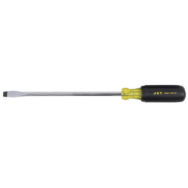 3/8" x 10" Slot Round Shank Cushion Grip Screwdriver
