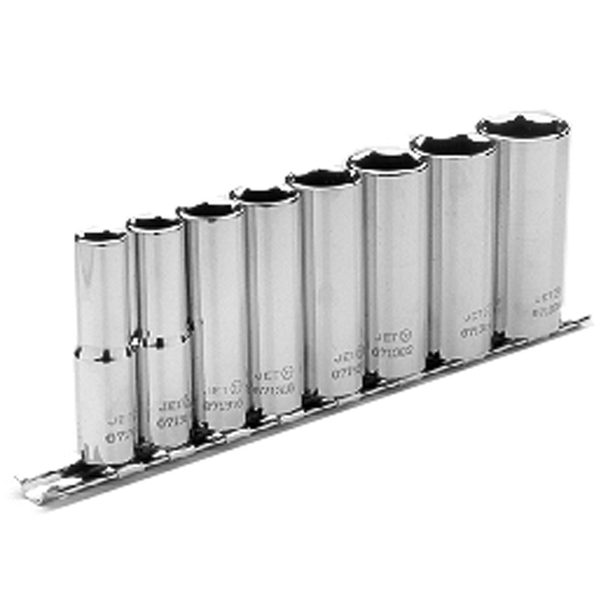 8 PC 3/8" DR Deep S.A.E. Socket Set - 6 Point
