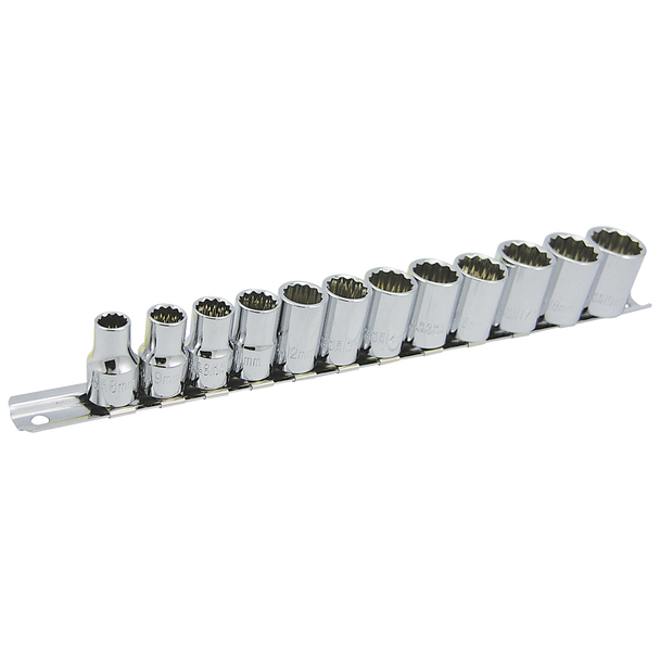 12 PC 3/8" DR Metric Socket Set - 12 Point