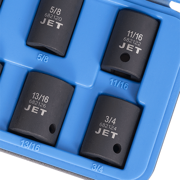 10 PC 1/2" DR S.A.E. Impact Socket Set - 6 Point