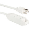 QVS 3-Outlet 3-Prong 25ft Power Extension Cord - NEMA 5-15P - 3 x NEMA 5-15R - 25 ft Cord - 13 A Current - 120 V AC Voltage - 1625 W - Wall Mountable - White