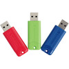 128GB PinStripe USB 3.2 Gen 1 Flash Drive - 3pk - Red, Green, Blue - 70390