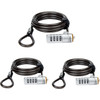 Rocstor Rocbolt Premium Security Cable Lock 4 Digit Combination - TAA - Y10C132-B1-3PK