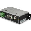 4-Port Industrial USB 2.0 Hub with ESD Protection & 350W Surge Protection
