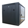 12U 19" Wall Mount Network Cabinet - 4 Post 24" Deep Hinged Server Room Data Cabinet- Locking Computer Equipment Enclosure w/Shelf - Flexible Vented IT Rack - Pre-Assembled